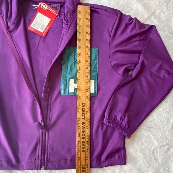 Helly Hansen Purple Cropped Fleece Full Zip Jacket Size Medium - Picture 4 of 8